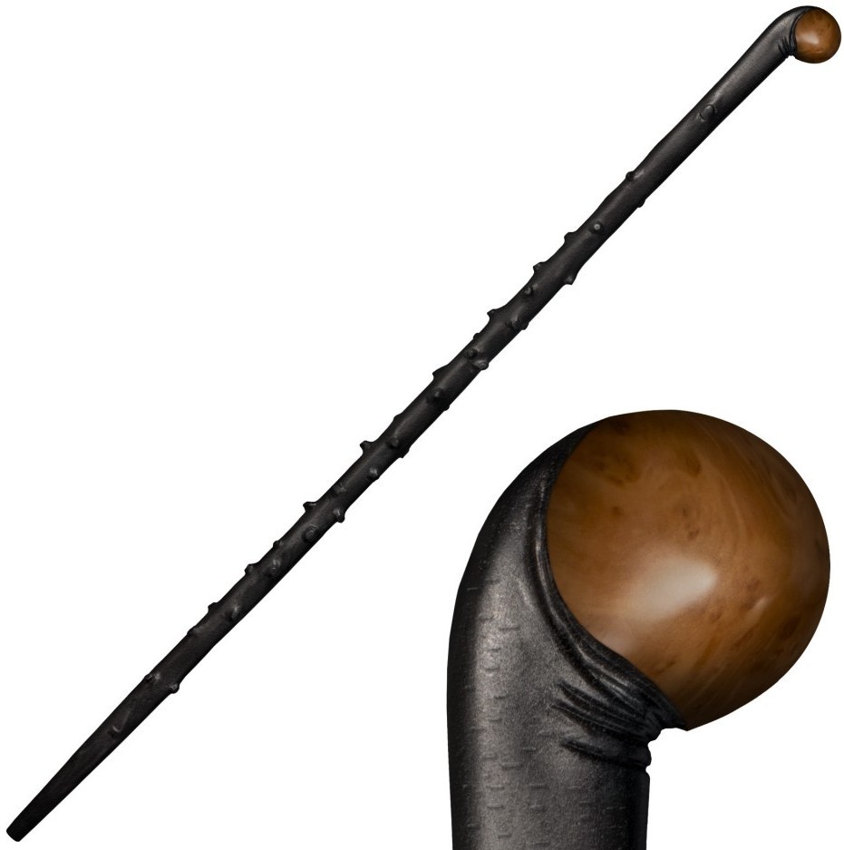 Cold Steel 59″ Blackthorn Staff Polypropylene Rustic Wood-Effect Texture 91PBST