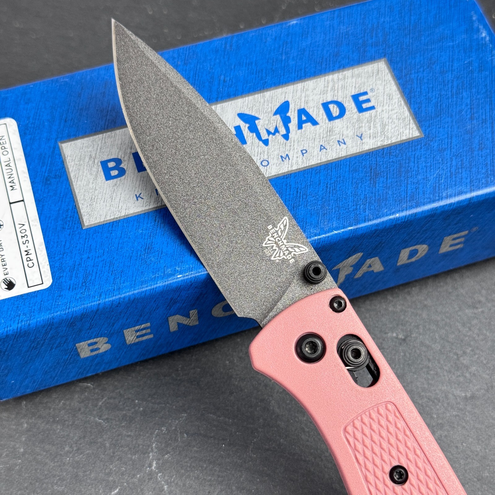 Benchmade Bugout 535BK-06 Black S30V Alpine Glow Grivory Handle Folding Knife
