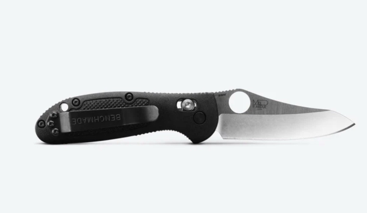 Benchmade 555-S30V Mini Griptilian Black Grivory Sheepsfoot Pocketknife w/Box