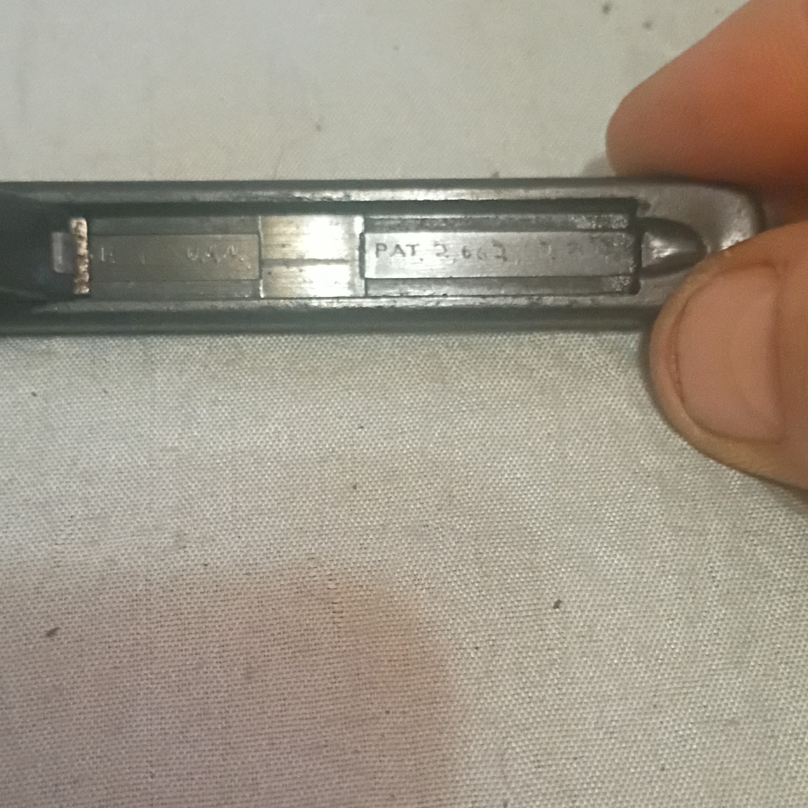 H. I. USA Pocketknife Black Metal Handle Plain Blade Manual Under 2.75in.