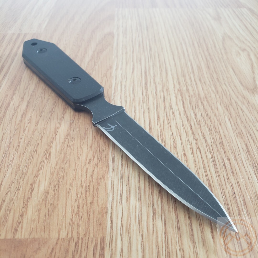 Fred Perrin La Dague Fixed Knife 3″ Double Edge 440C Steel Blade Micarta Handle
