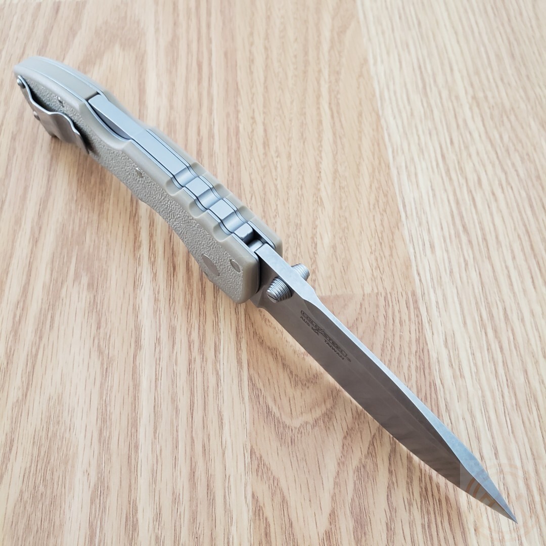 Cold Steel 4 Max Scout Folding Knife 4″ AUS-10A Steel Blade Tan Griv-Ex Handle
