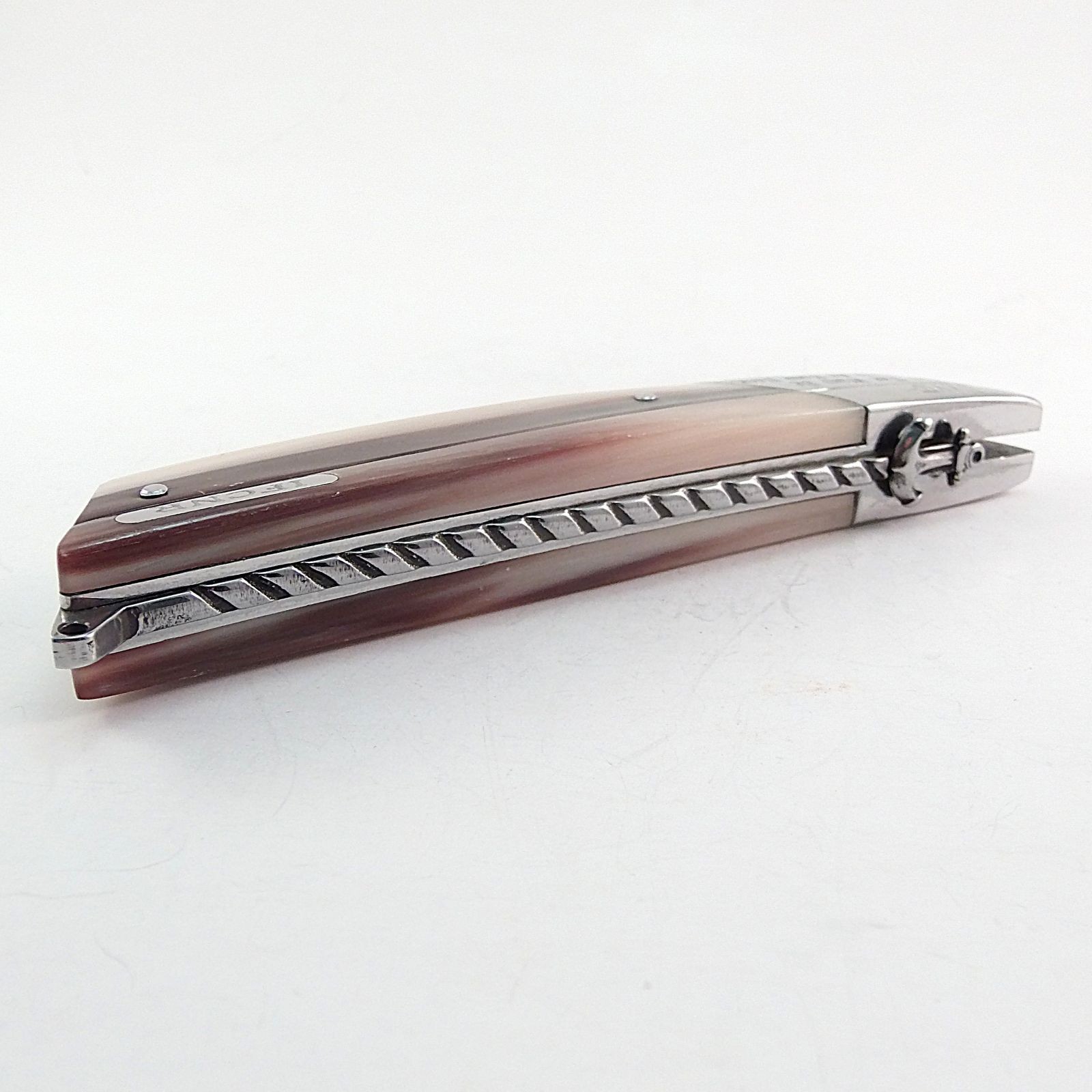 Florinox Le Mediterranee Horn Pocket Knife 12C27 Stainless Steel French Anchor