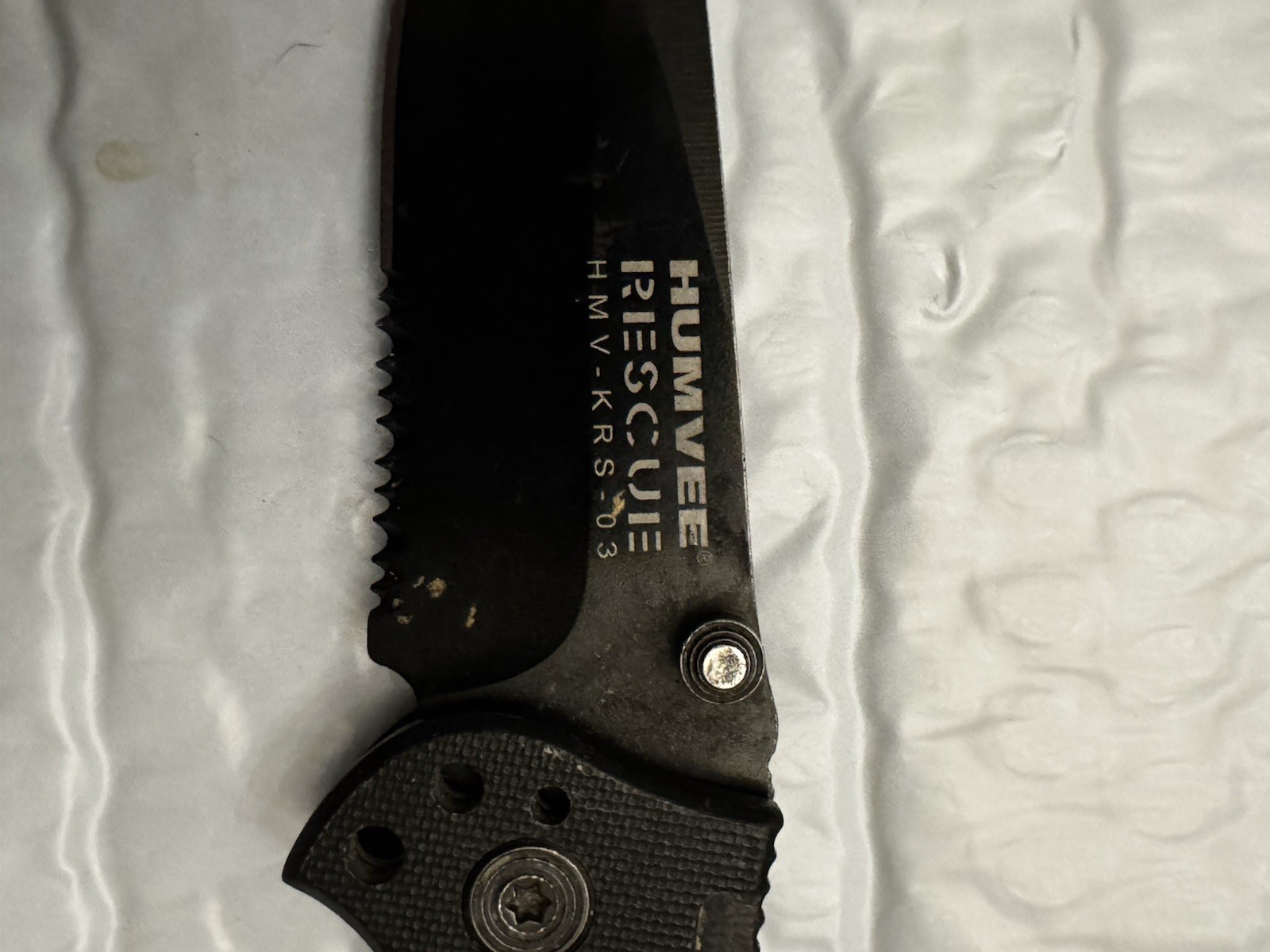 Humvee Rescue H.M.V.-KRS-03 Black Pocketknife SS Combo Drop Liner 2.76-4in
