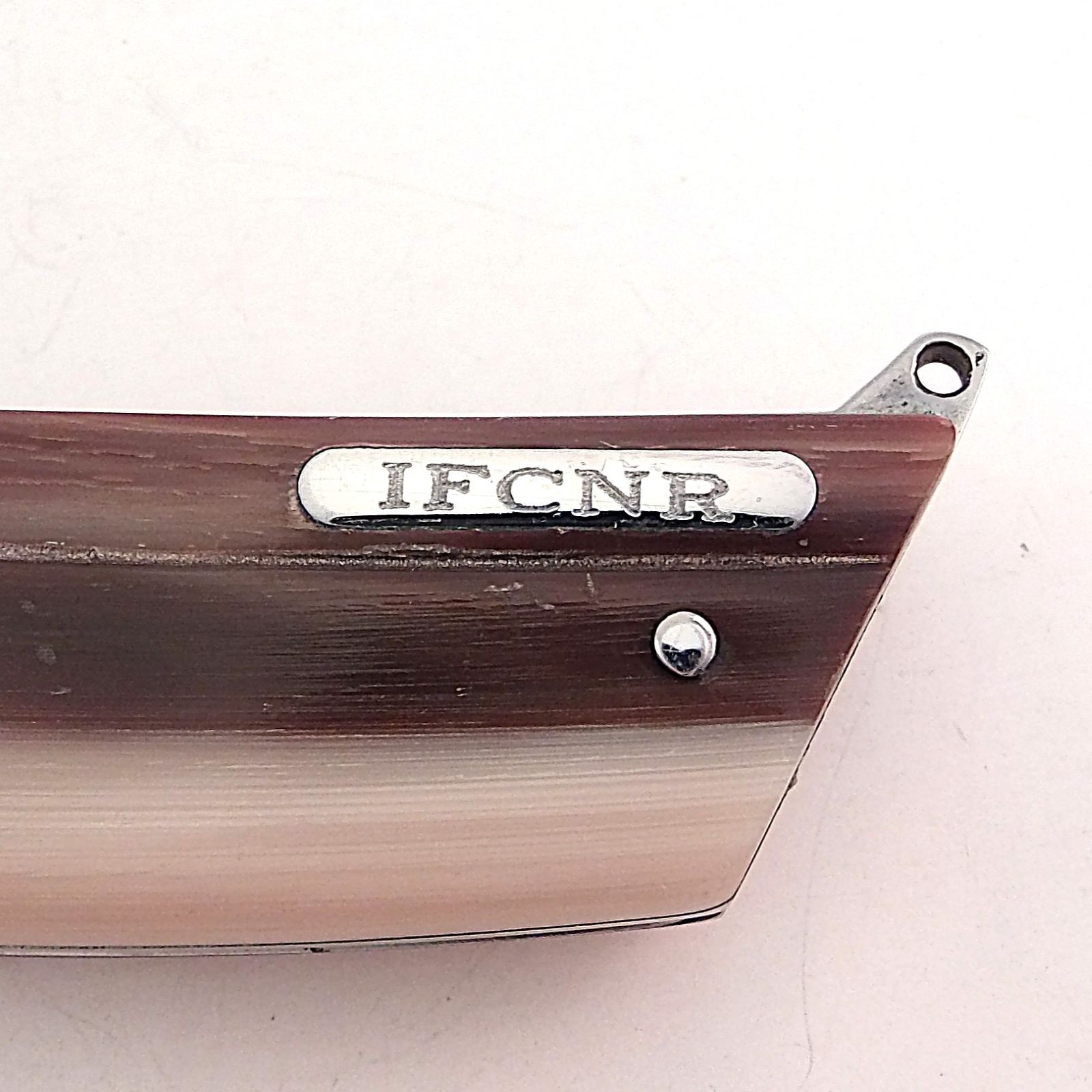 Florinox Le Mediterranee Horn Pocket Knife 12C27 Stainless Steel French Anchor