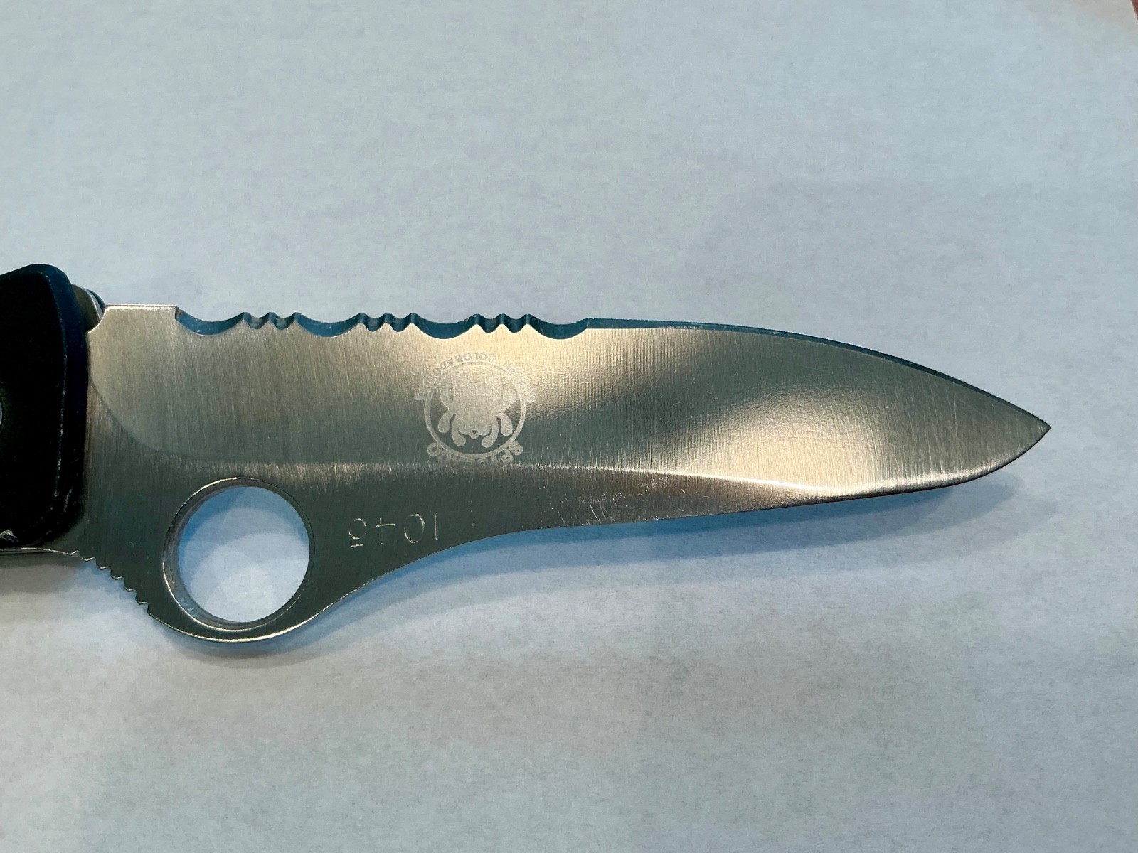 Vintage Spyderco C15PS Robert Terzuola ats34 – 1ST gen Aluminum-s/n 1045