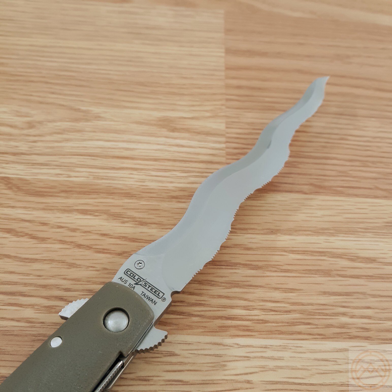 Cold Steel Ti-Lite Liner Folding Knife 6″ AUS-10A Steel Blade Green Zy-Ex Handle