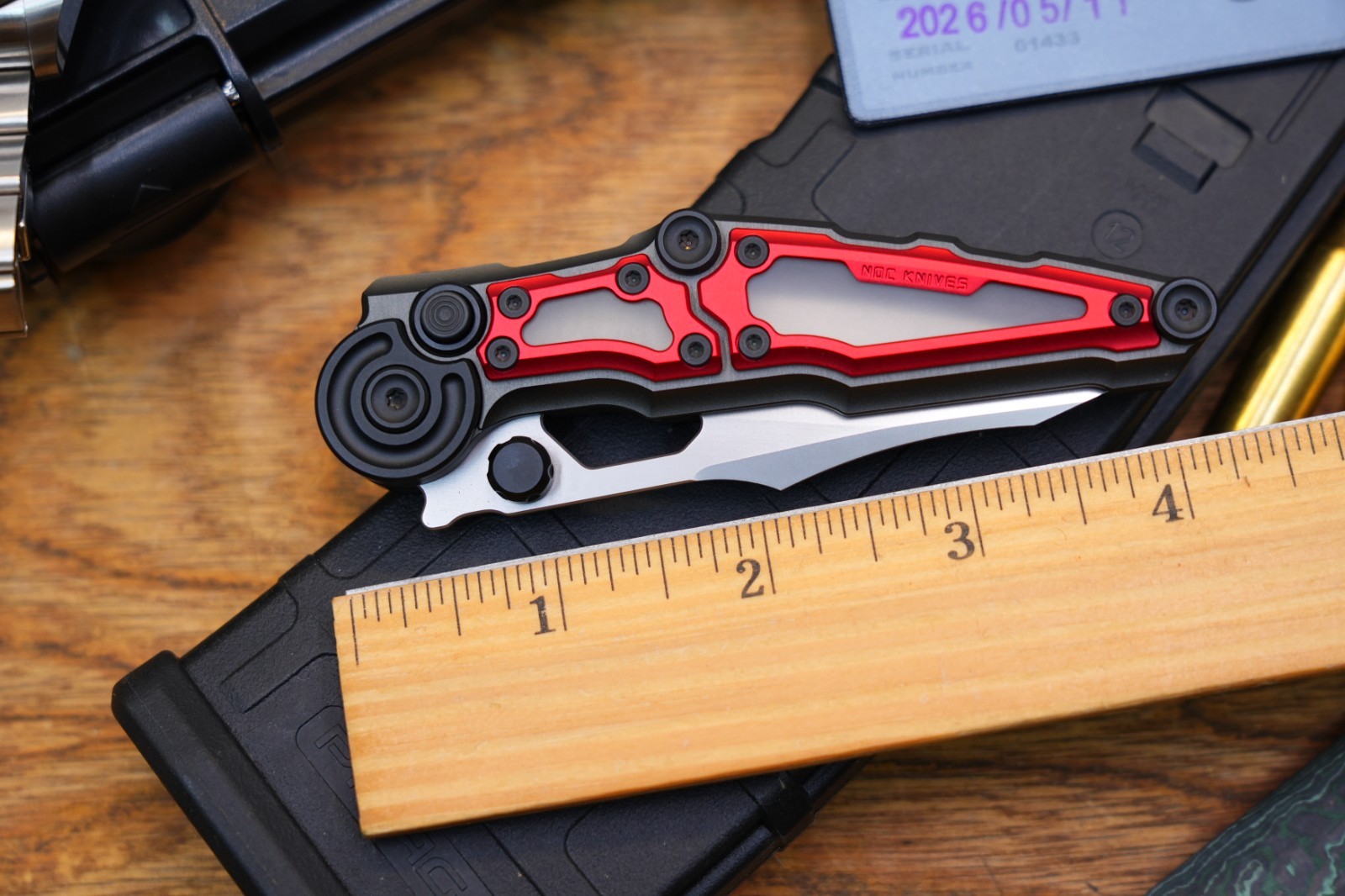 NOC MA01 M390 NOC Knives Manual Button Lock Folding Knife 2mm Blade Aluminum PC