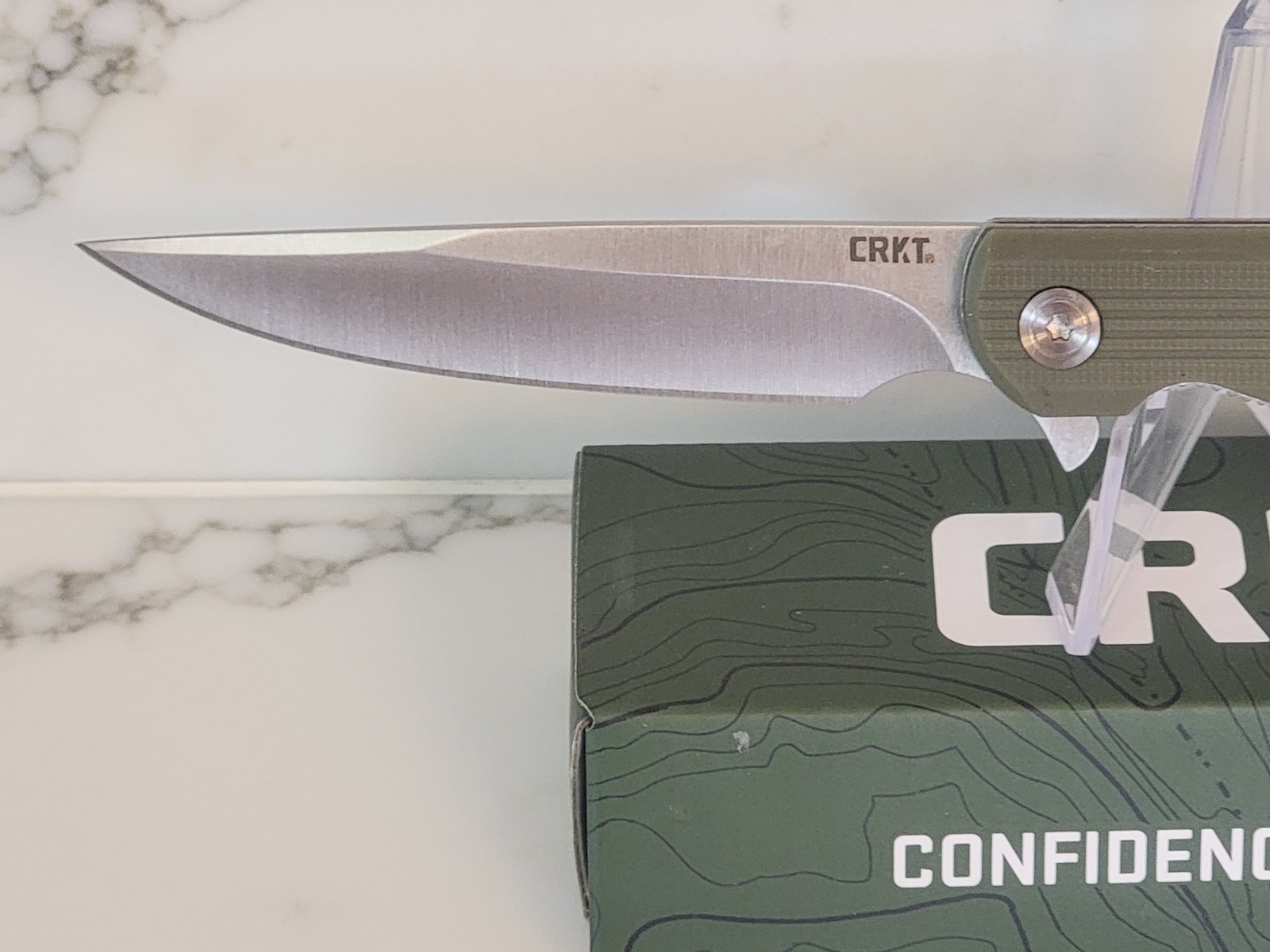 CRKT LCK 3810 Green Handles Folding Pocket Knife Lerch Design USA NEW IN BOX