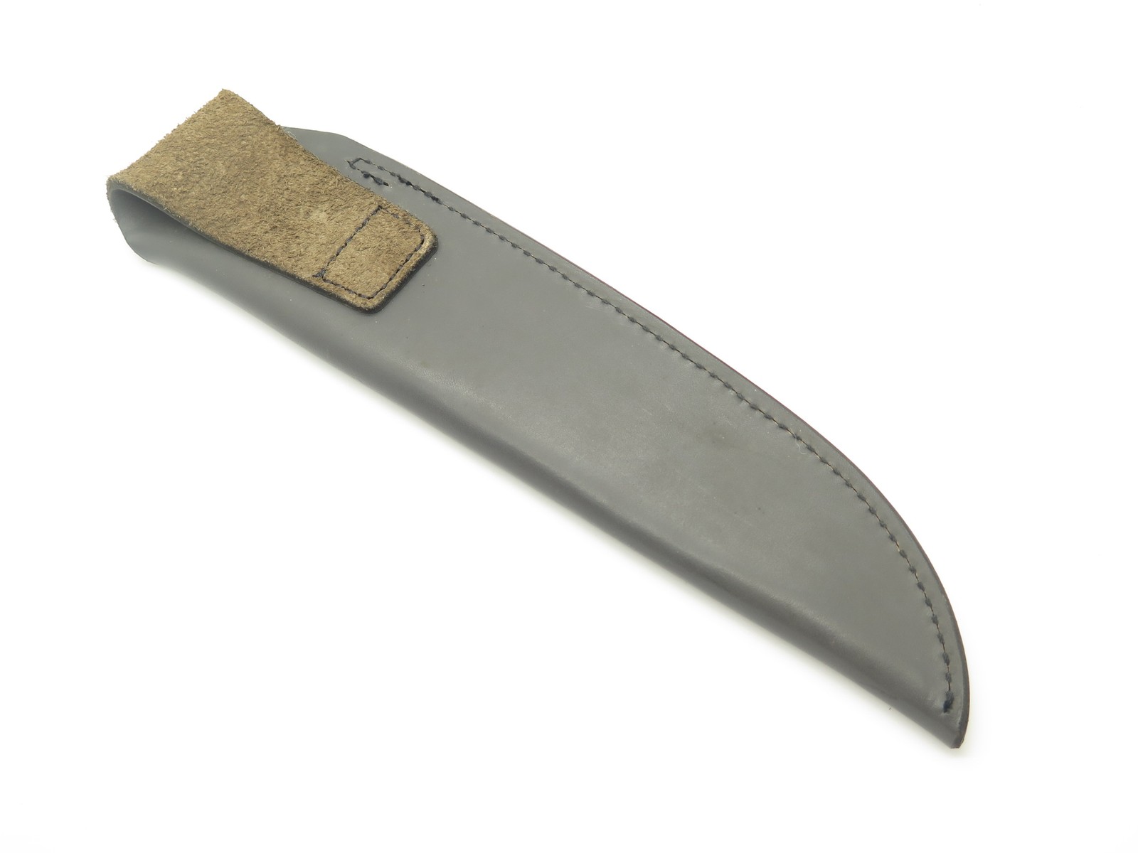Vtg 1980s Condor 77 Seki Japan Gray Leather Fixed 7″ Blade Hunting Knife Sheath