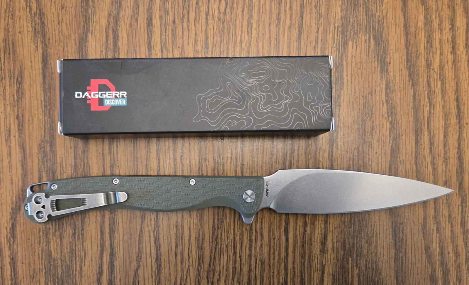 NEW IN BOX DAGGERR KNIVES DISCOVERY SERIES PERO OLIVE STONEWASHED