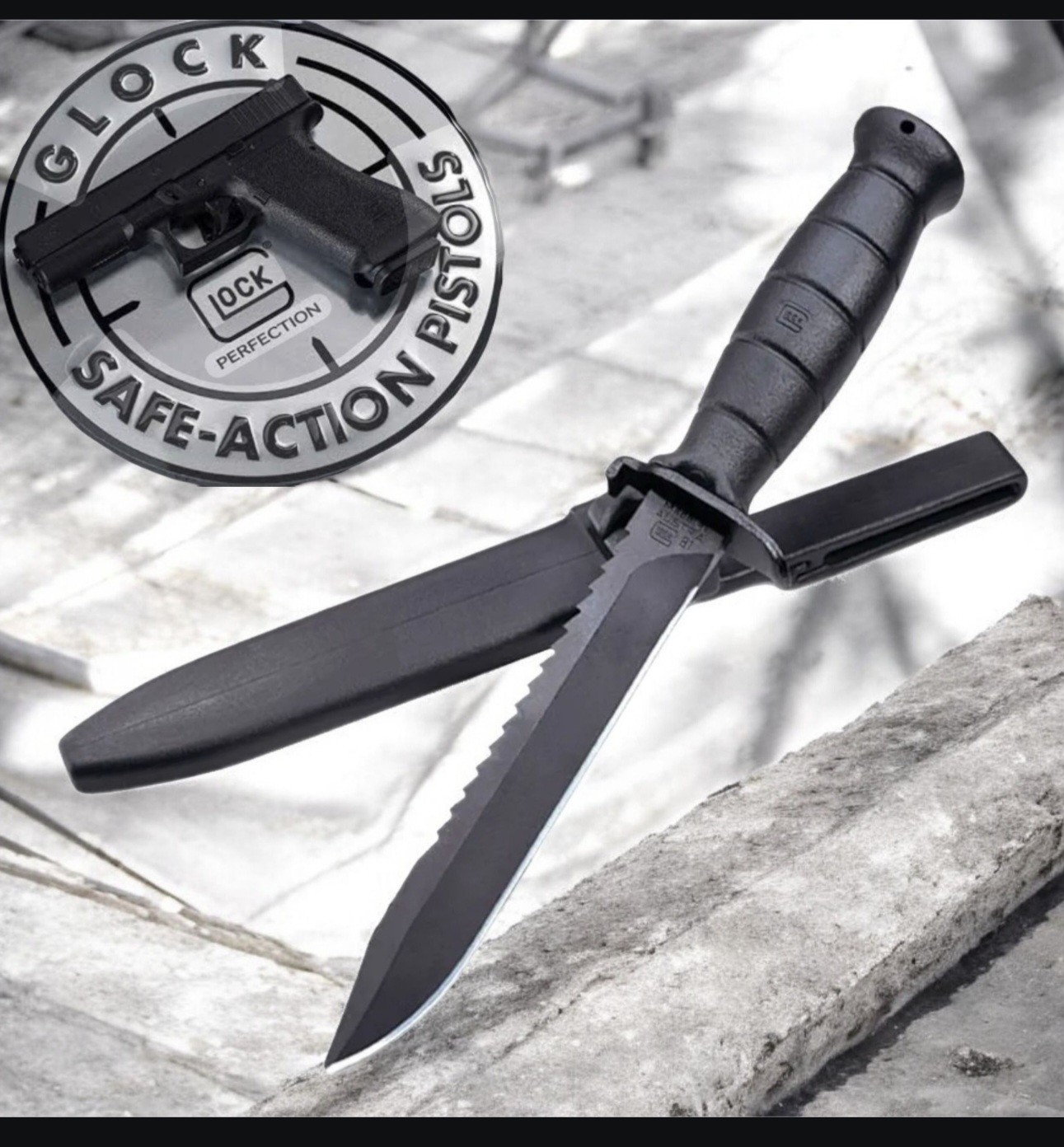 Original Glock Field Knife FM81 Black 12161 With Sticker GLOCK KNIFE+CC Knife