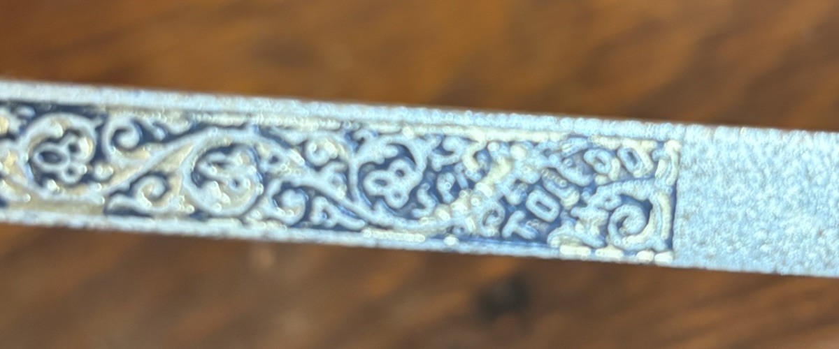 Vintage Pair Toledo Spain 42” Decorative Fencing Foils Engraved Swords
