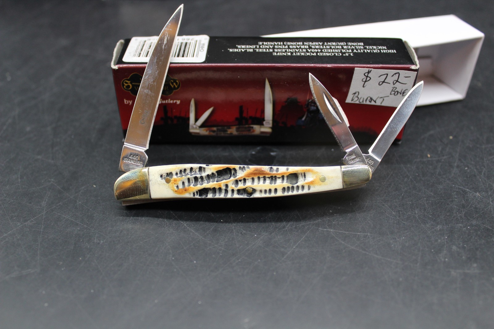 Steel Warrior Warncliff Trapper Pocket Knife SW-167BAB 440 Stainless New in Box
