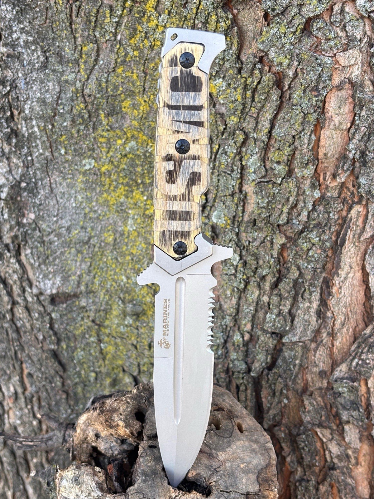 10” USMC Combat Knife Fixed Blade United States Marines Corps Licensed Full Tang