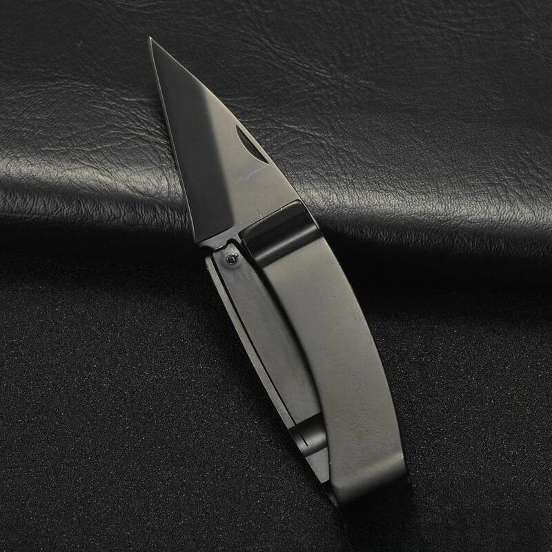 440C Stainless Steel Folding Pocket Knife EDC Wallet Clip Outdoor Camping Tool
