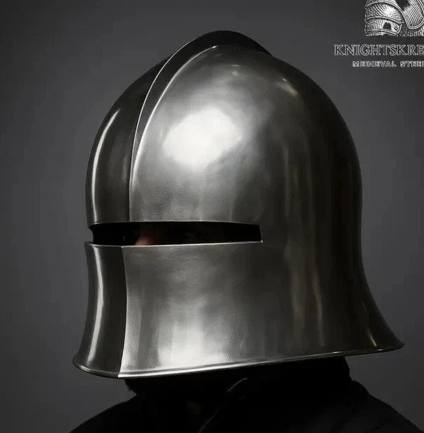 Medieval Knight Helmet Steel Armor Gothic Warrior Full Face Visor Replica