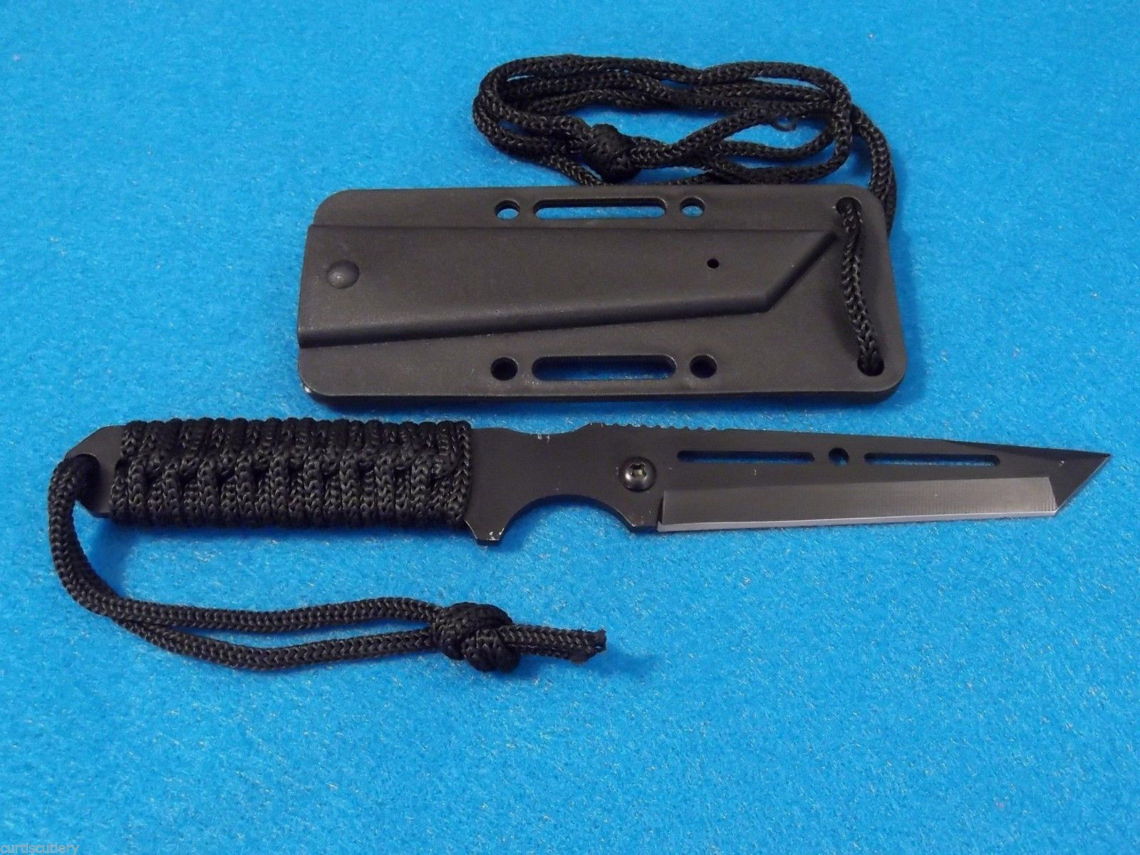 SLICK SNIPER I 210992 Black Tanto fixed blade Belt, Boot, Neck knife 8″ overall