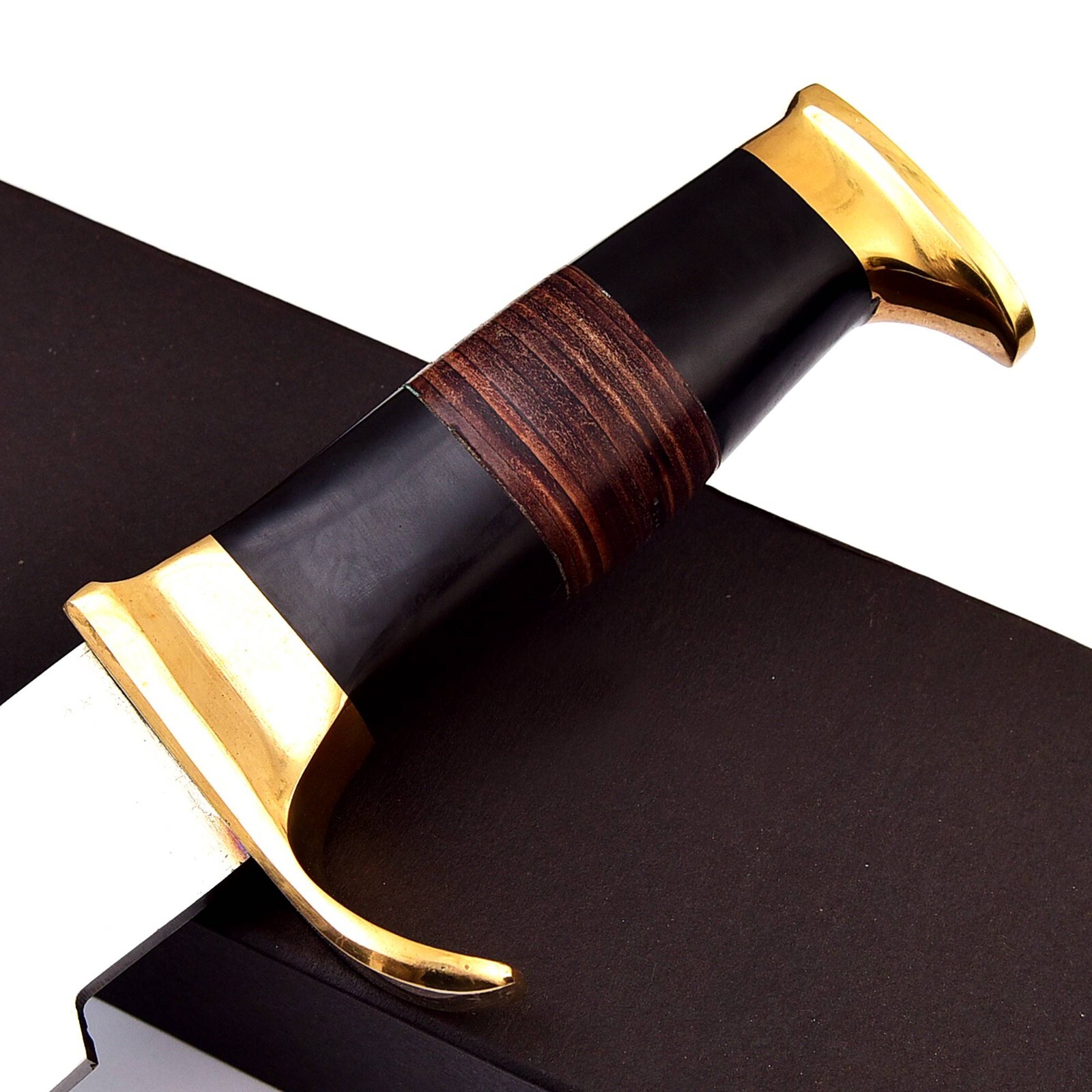 18 Inch High Carbon Steel Hunting Bowie Knife with leather sheath , Gift Pack