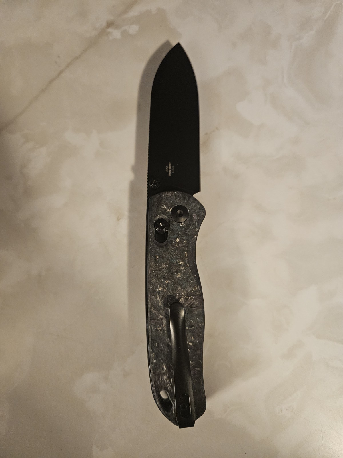 Kizer Drop Bear Medusa Dark Matter Fat Carbon Knife S35VN – NEW