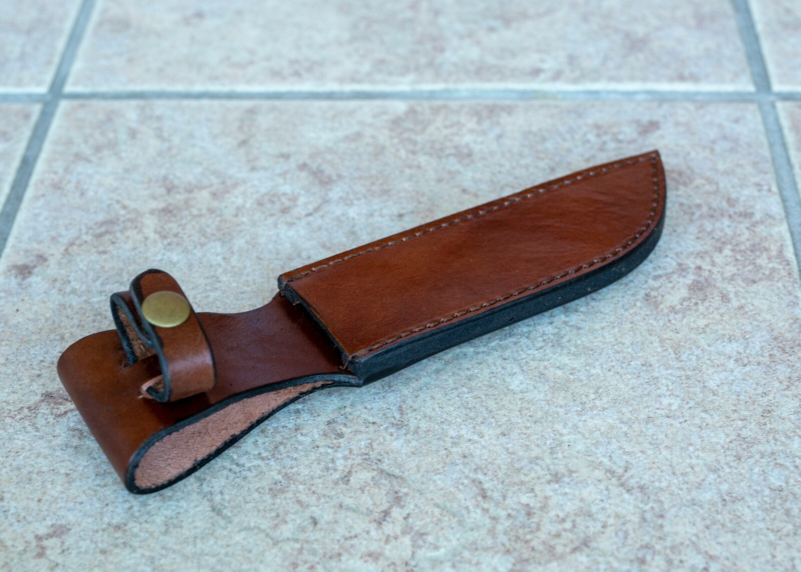 Handmade Top Grain Brown Leather Sheath, 10″ Overall, Fits Blades 5.5″ – 6″
