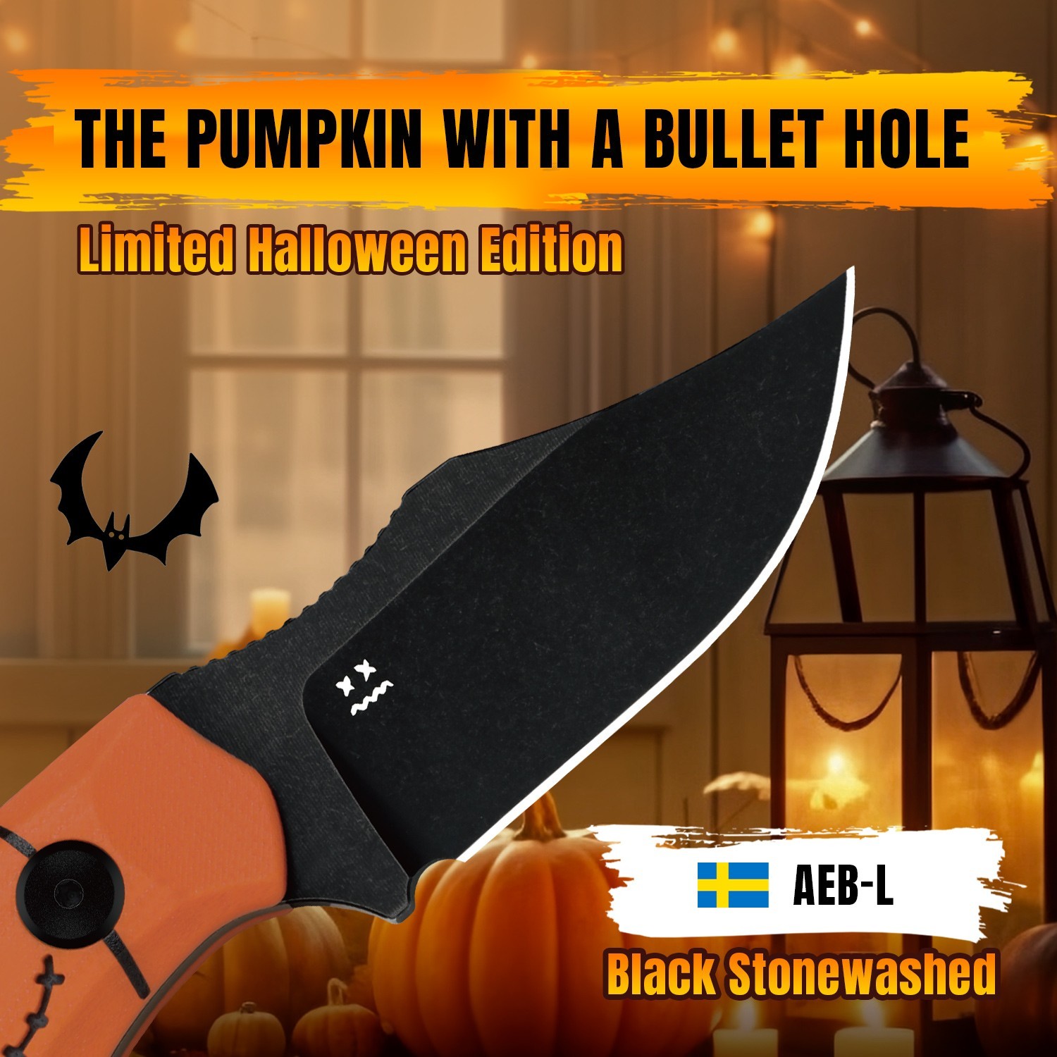 Kizer Beaver 2 Fixed Knife AEB-L Blade G10 Handle+ Sheath Halloween Gift 1078HW1