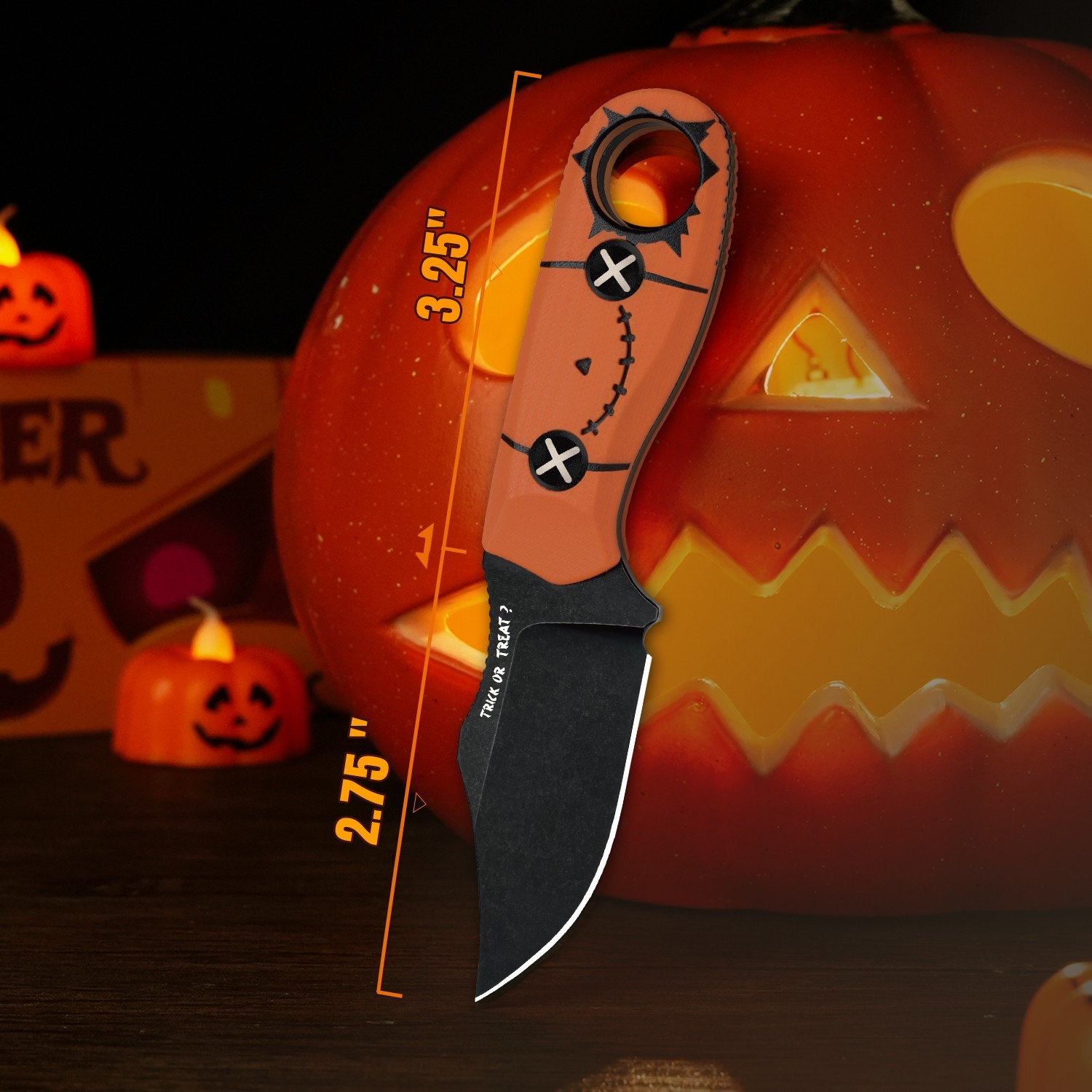 Kizer Beaver 2 Fixed Knife AEB-L Blade G10 Handle+ Sheath Halloween Gift 1078HW1