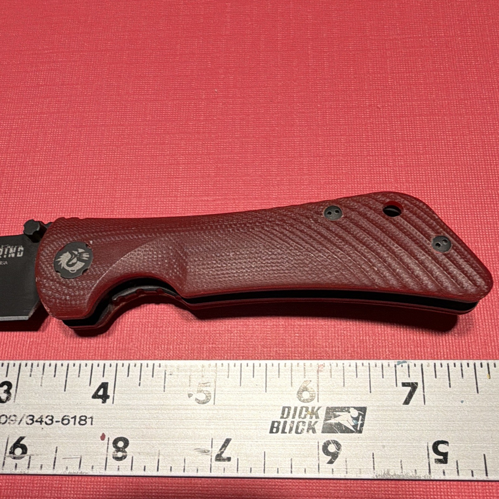 Southern Grind Spider Monkey CPM S35VN Drop Point Red G10 Handle Zac Brown