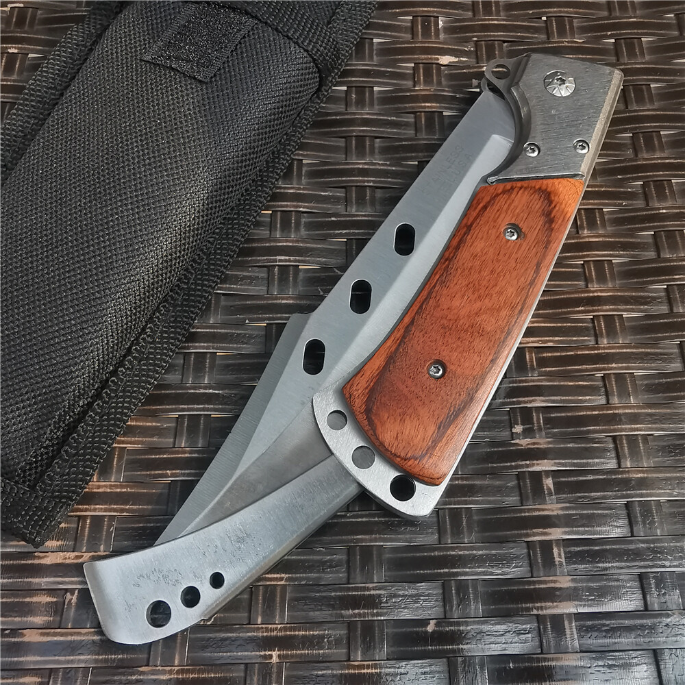 Swallowtail 58HRC 8CR15 Blade Folding Knife Hunting Pocket Knife Tactical Tool