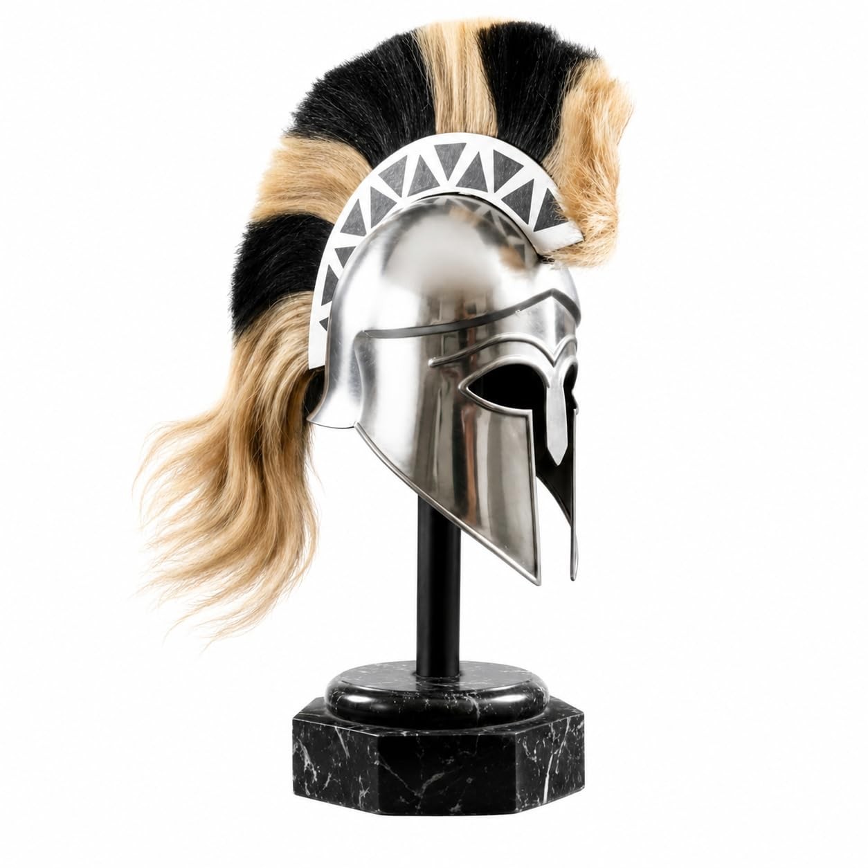 Medieval Greek Corinthian Armour Helmet with Plume Knight Spartan Helmet Hall…
