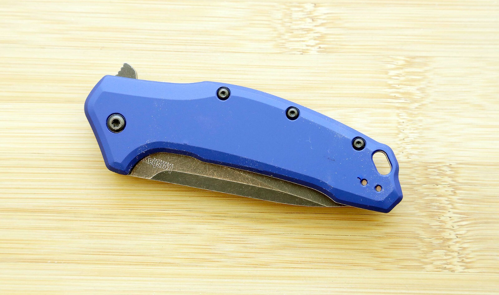 1776NBBW Kershaw Link Drop Point Flag Logo Pocket knife assisted opener New Blem