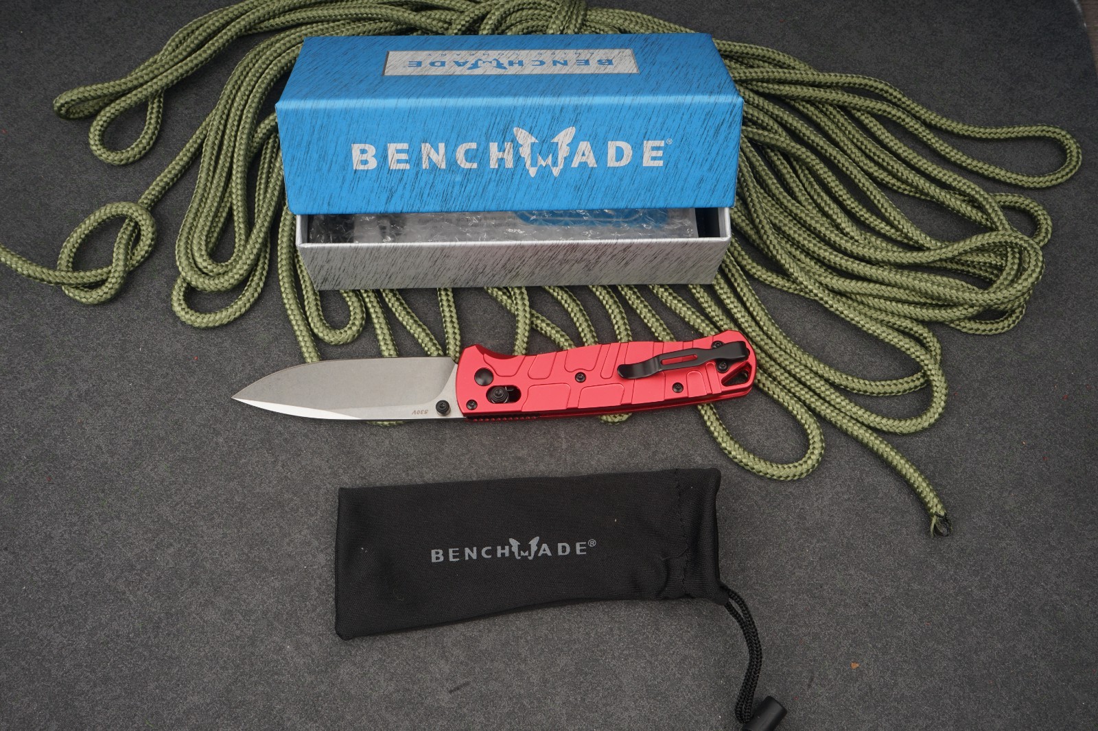 Benchmade 535 Bugout S30V Red Aluminum Handle AXIS Lock EDC Folding Knife