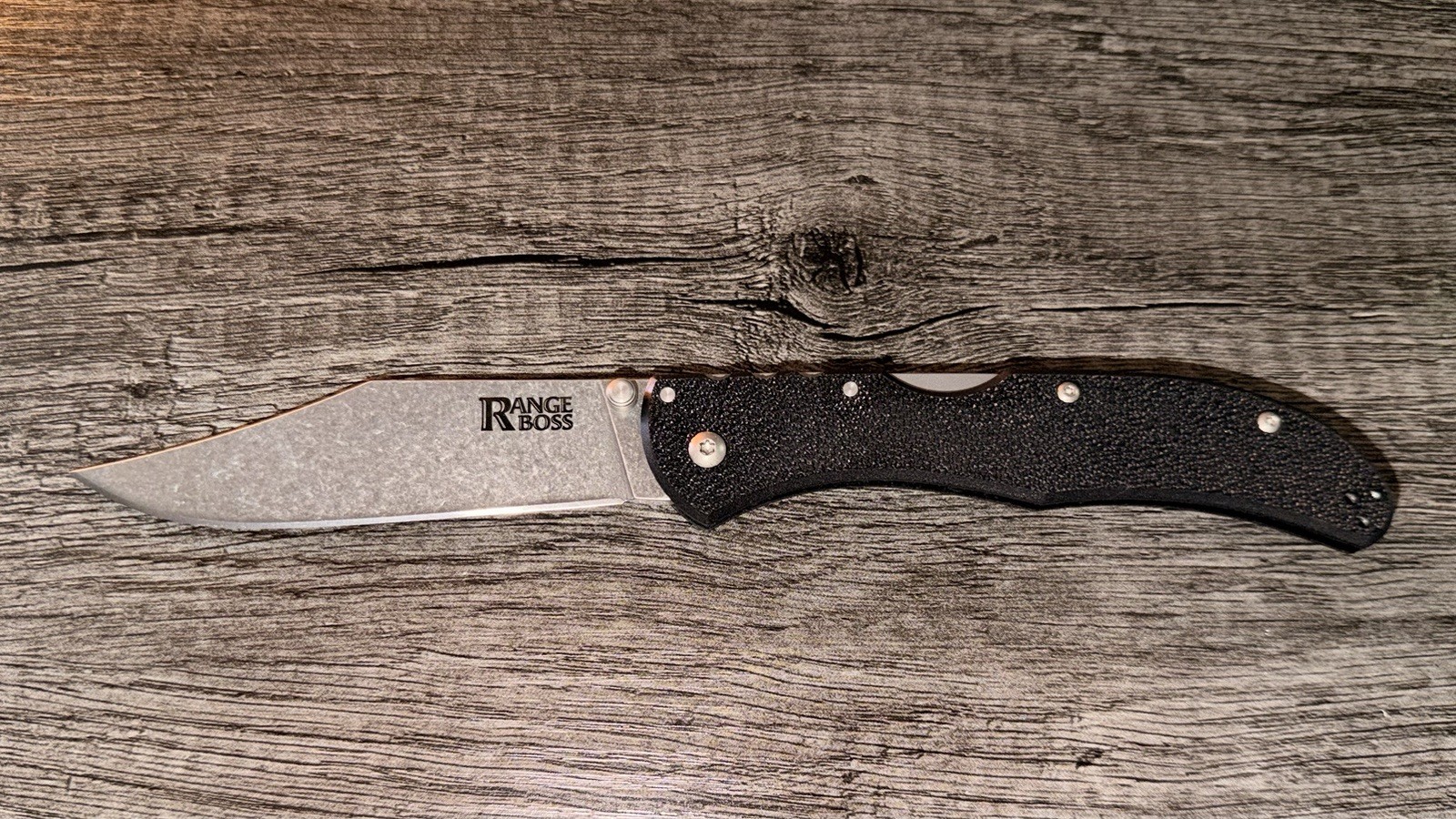 Cold Steel Range Boss Pocketknife Stainless Plain 2.76-4in Liner Lock Clip