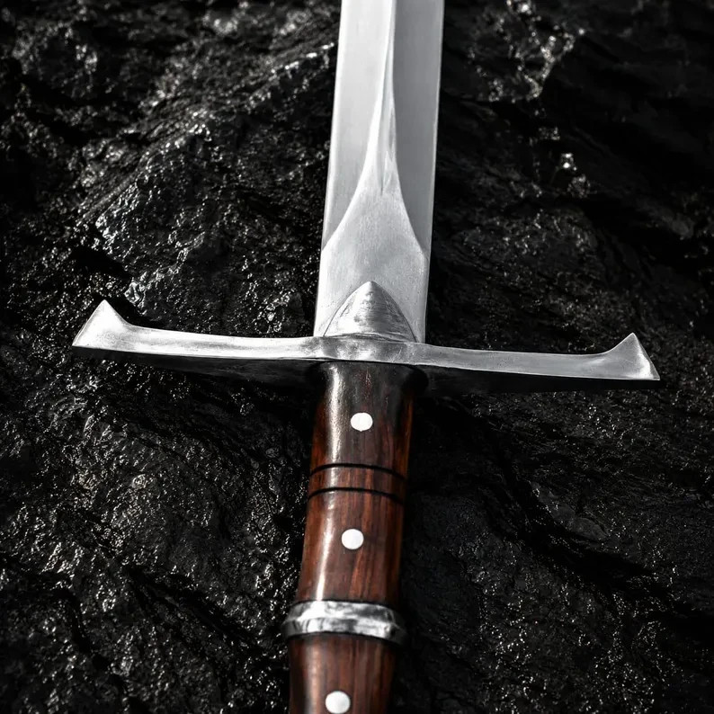 Hand Forged Medieval Longsword 36″ | Carbon Steel Sword | Rosewood Handle |