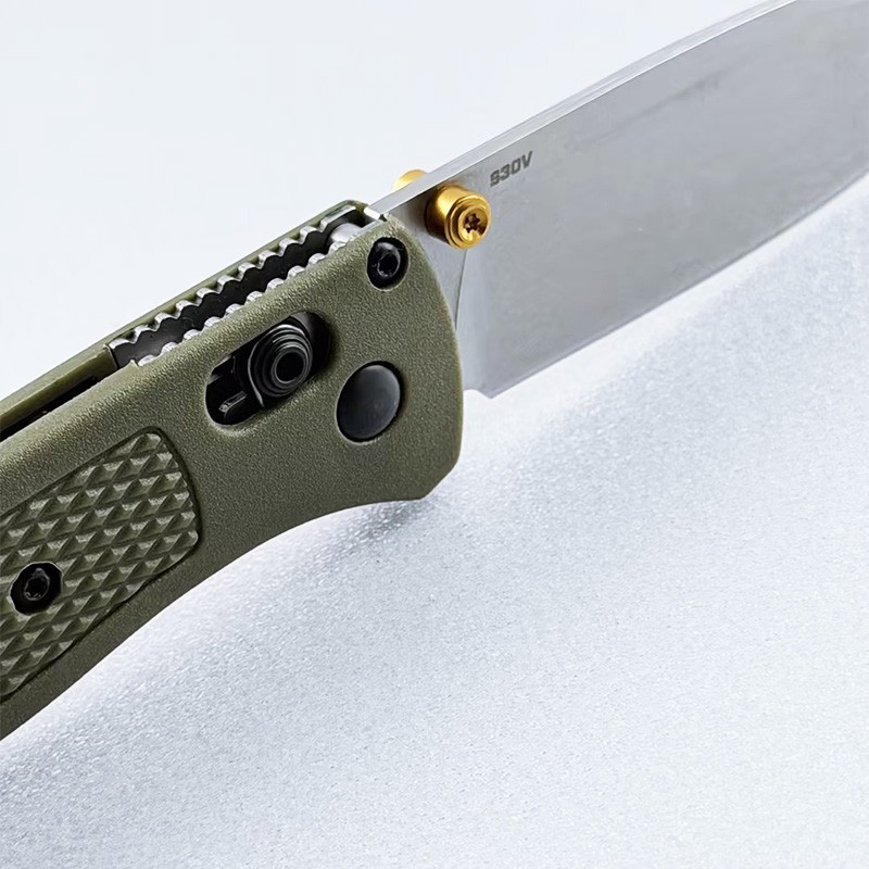 Benchmade CU535-SS Bugout Green Grivory Handle CPM-S30V Drop-Point Folding Knife