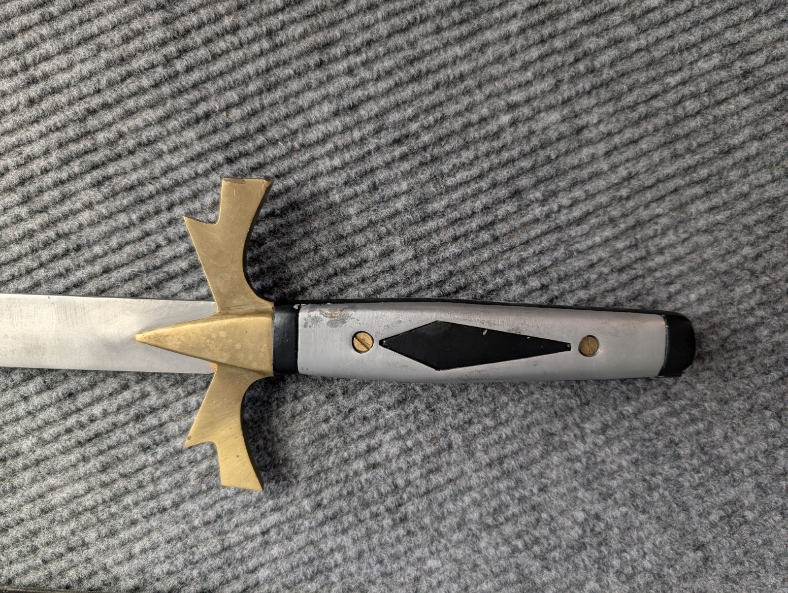 Vintage Fantasy Short Sword Brass Guard With Sheath 20″ Decorative Blade