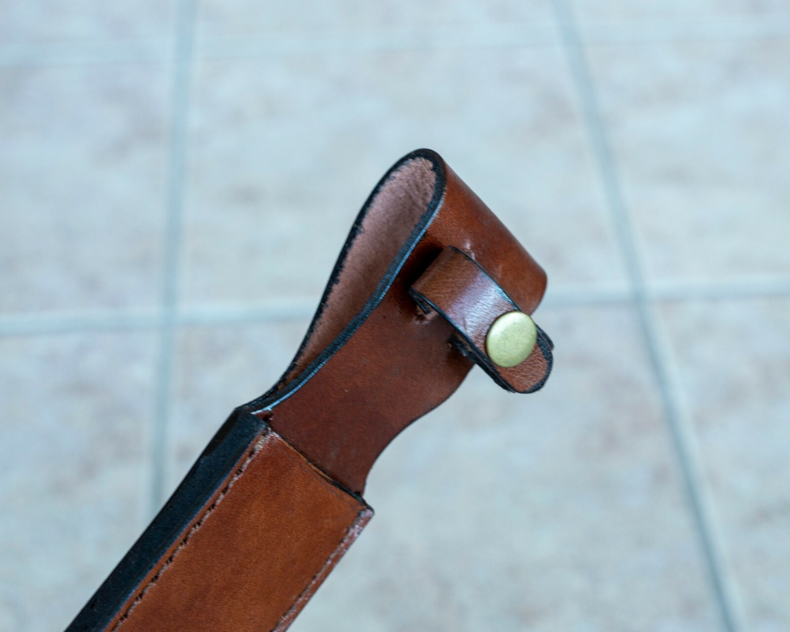 Handmade Top Grain Brown Leather Sheath, 10″ Overall, Fits Blades 5.5″ – 6″