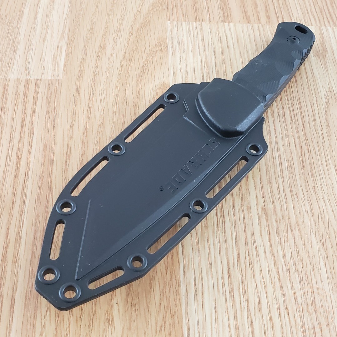 Schrade Regime Fixed Knife 3.83″ AUS-8 Stainless Tanto Blade Black G10 Handle