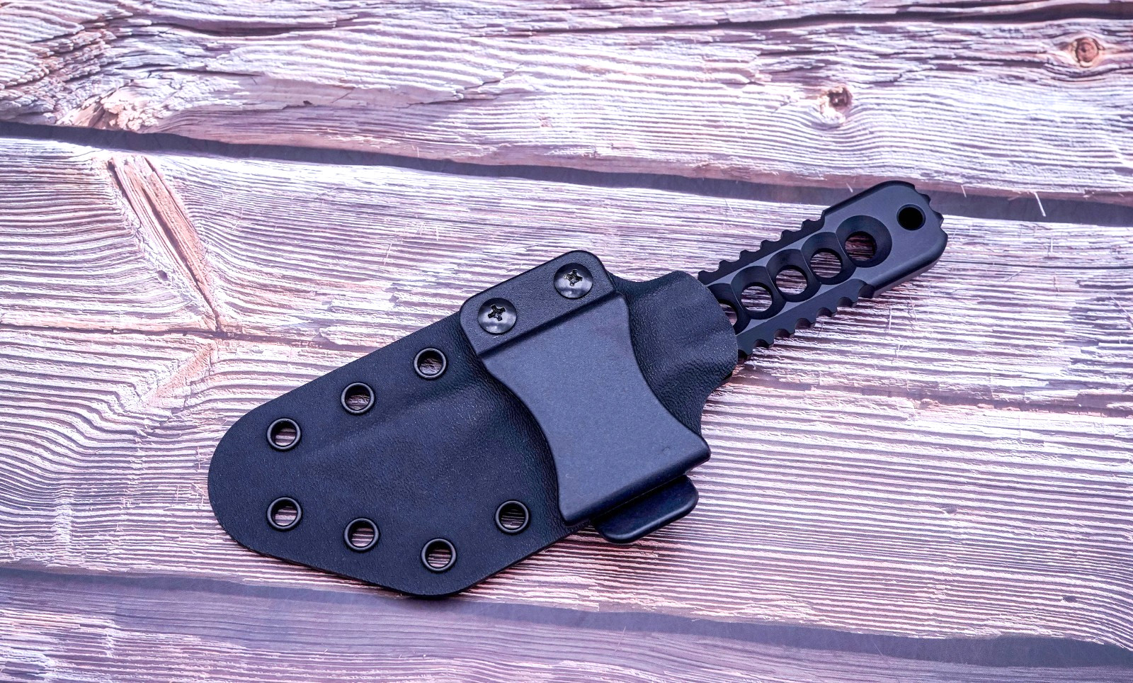 ZU Bladeworx Mekanik Fatmek, Cryodur A2, Black Cerakote Finish, Blk Kydex Sheath