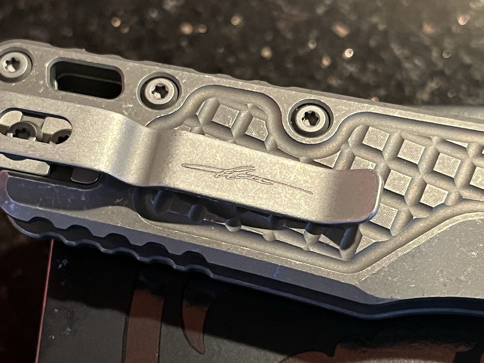 Microtech Marfione Select MSI RAM Lok Frag Titanium Handles
