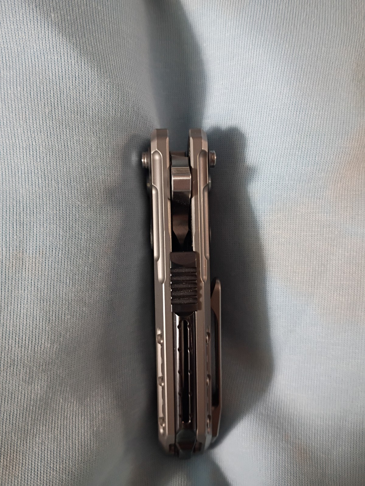 Reate T6000 Titanium Zirconium M390 Bead Blasted Knife Blade Folder Beast