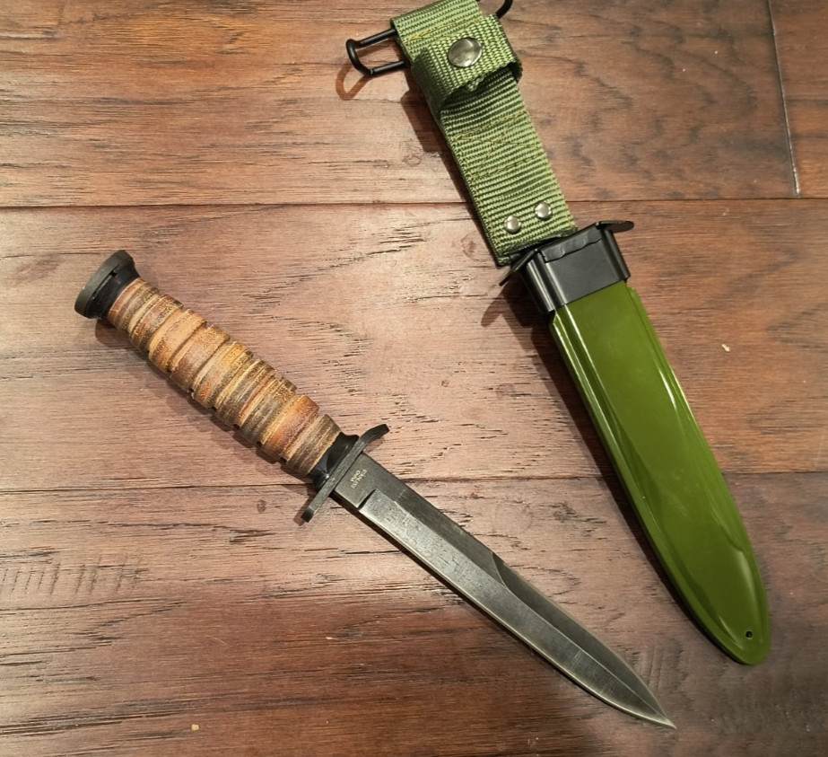 BOC M7 Knife Bayont + M8A1 Scabbard USA Vietnam War Era Army Military USMC