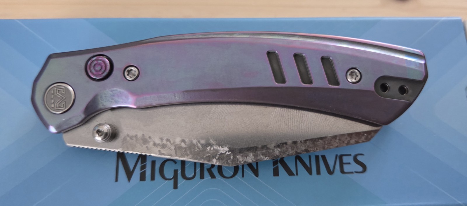 Miguron Knives 4P Design Custom Karok D2 Titanium Handle