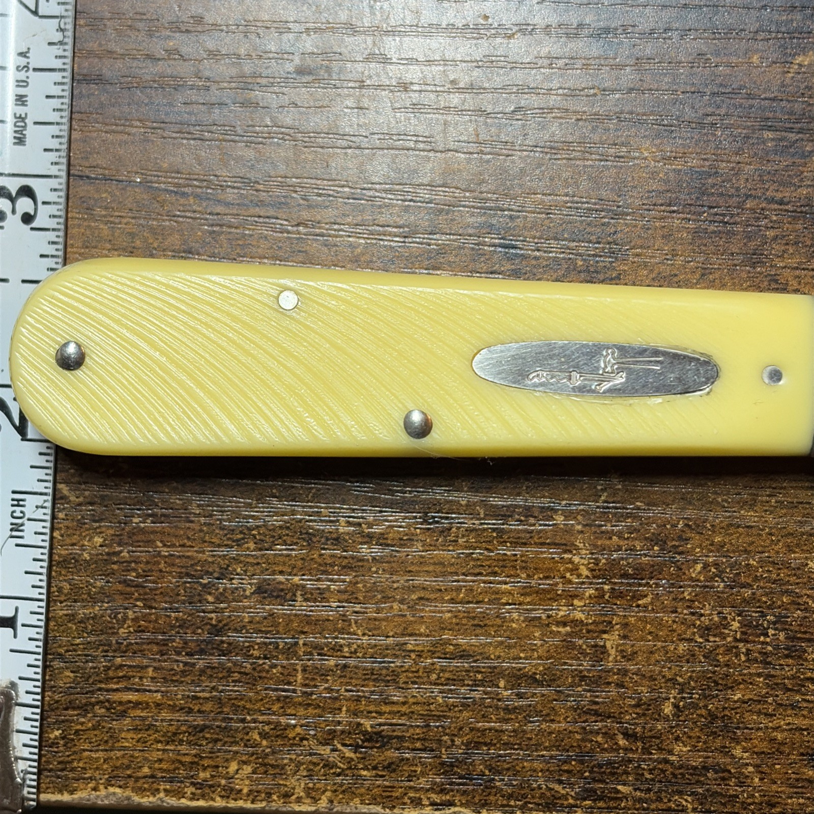 Buck Granddaddy Yellow Barehead Barlow USA -etched Blade -331-1 Of 900