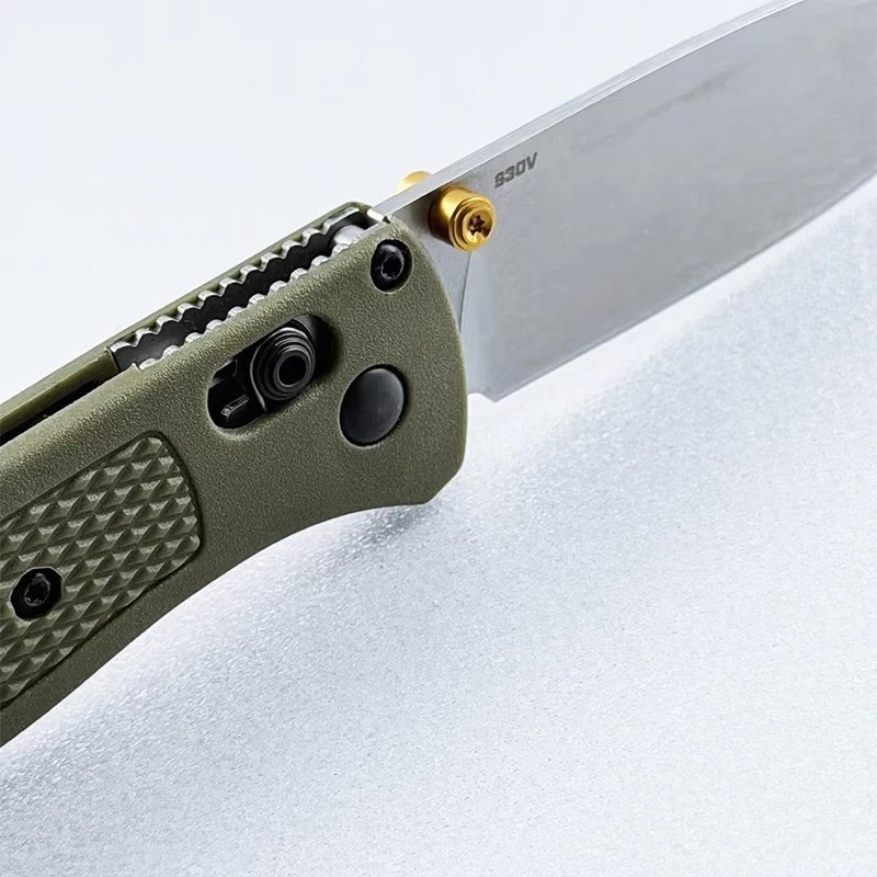 Benchmade CU535-SS Bugout Green Grivory Handle CPM-S30V Drop-Point Folding Knife