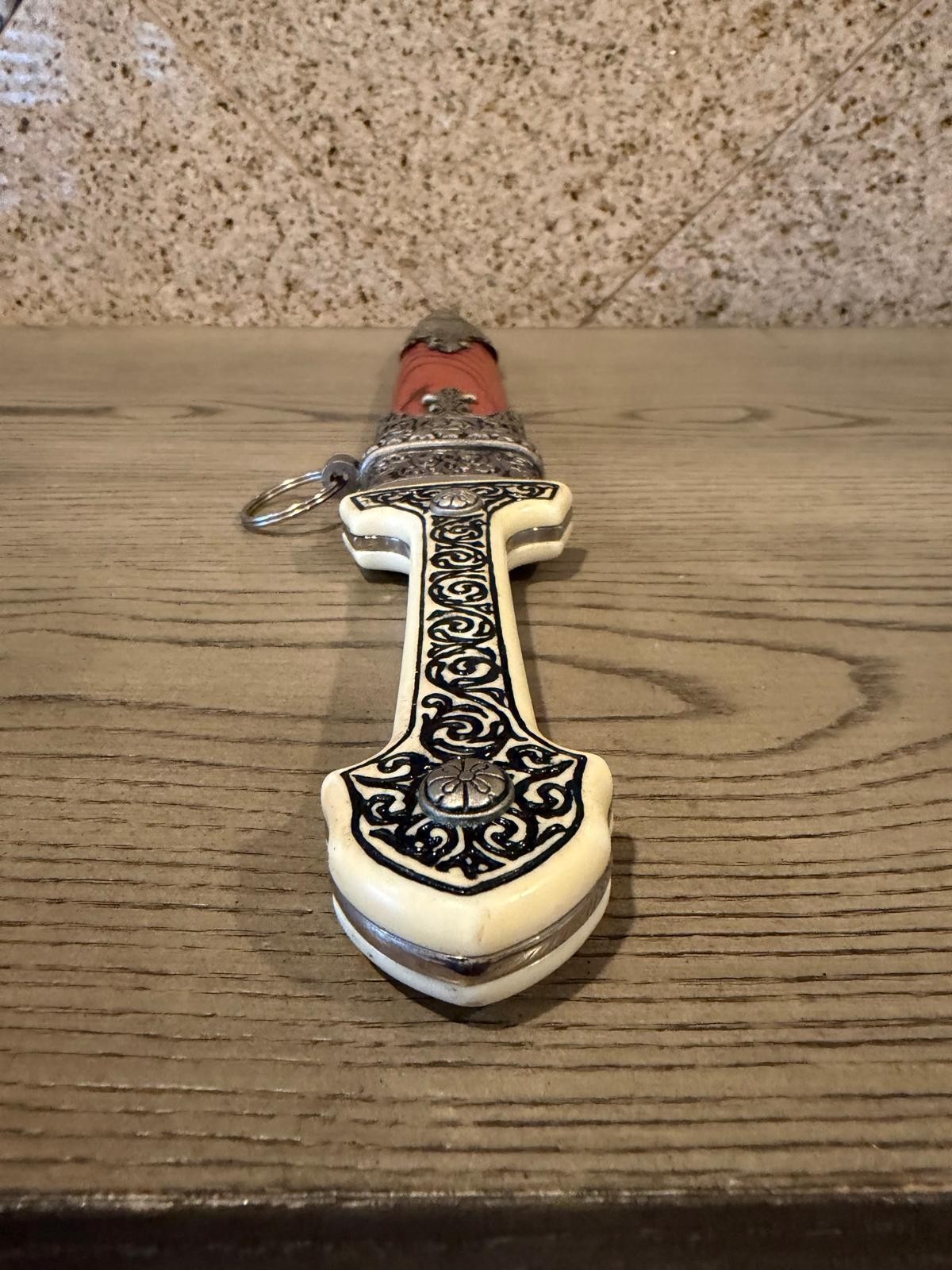 Vintage Decorative Caucasian Kindjal Dagger Ornate Scabbard Collectible 17″