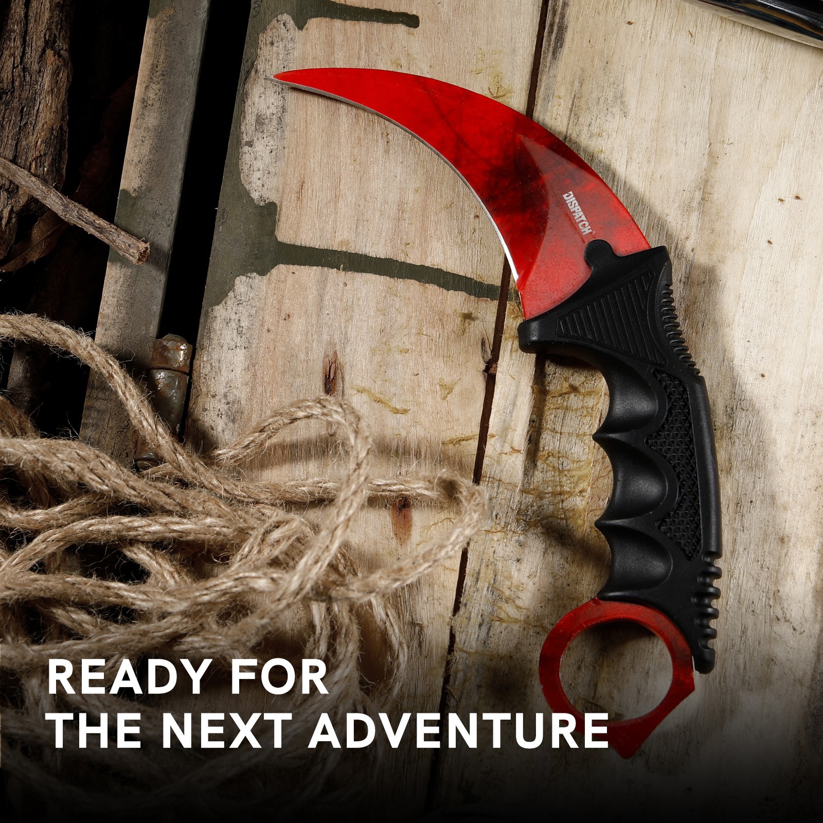 7.5″ Military Combat Tactical Karambit Fixed Blade Neck Knife w Sheath NEW Red