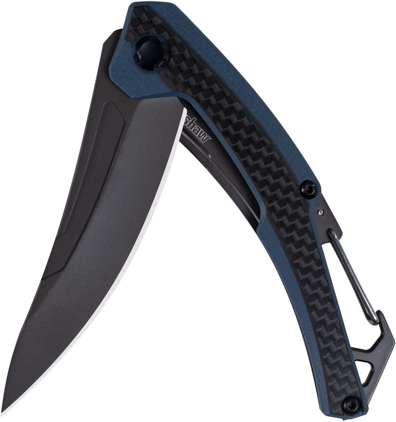 KERSHAW Discontinued – REVERB XL Manual Carbon Fiber Carabiner Clip knife 1225