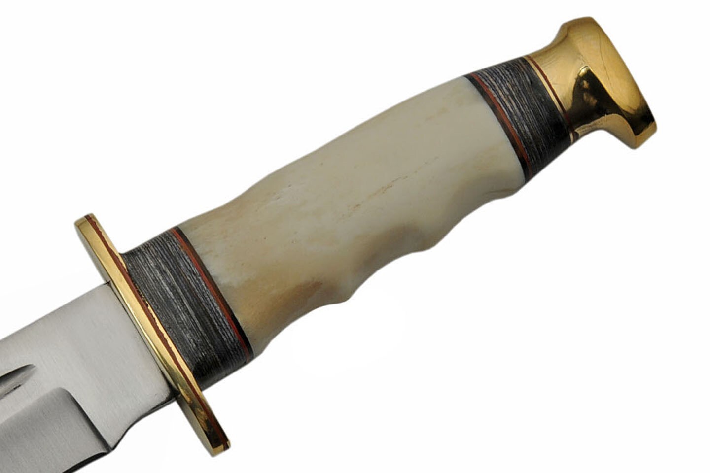 11.25″ Real Bone Fixed Blade Bowie Hunter EDC Knife