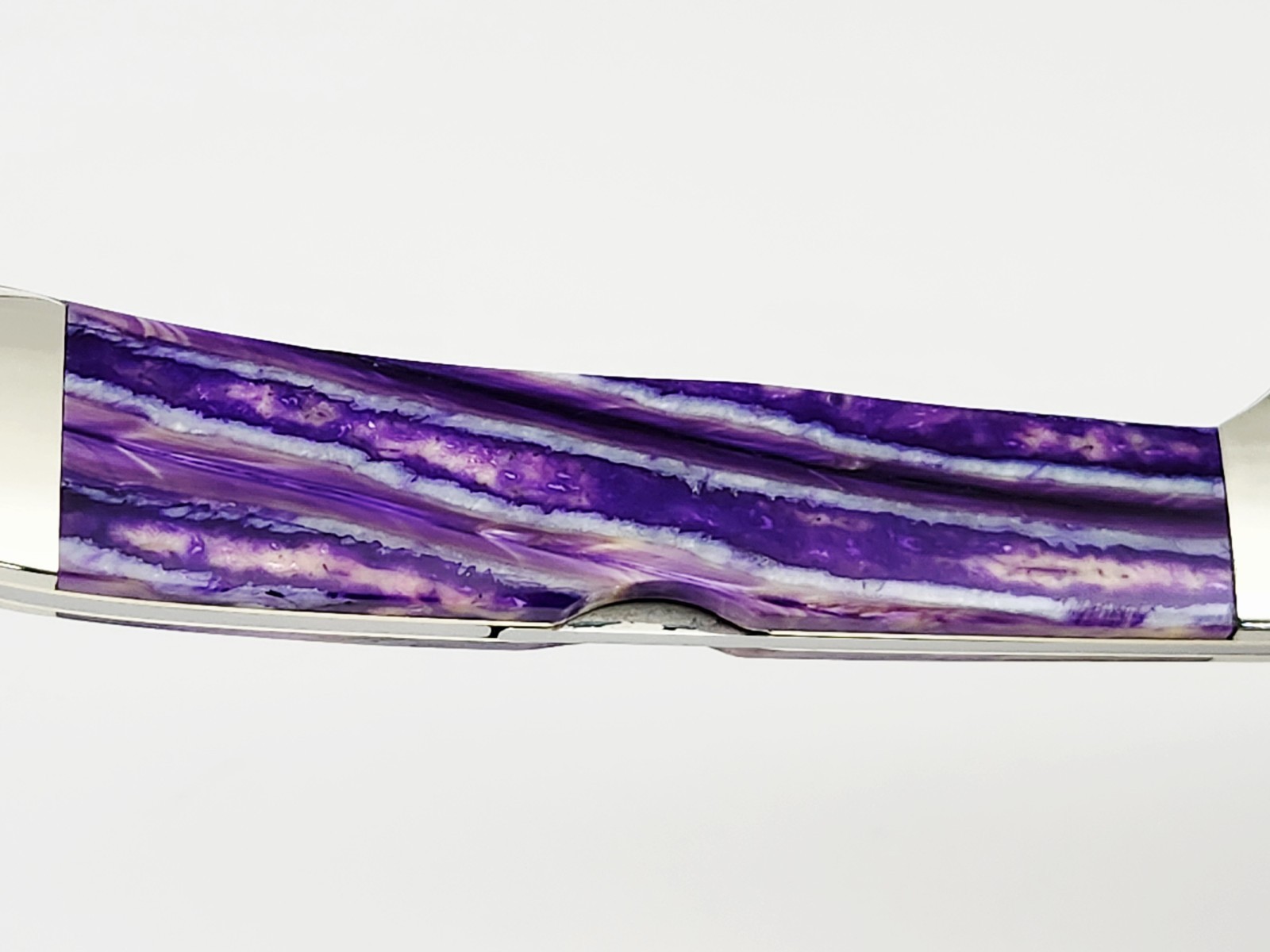 2025 Case XX USA SS Large Copperlock Knife 4 1/4″ Exotic Purple Bone Handles